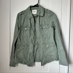 Mudd Military-Style Utility Jacket in Sage